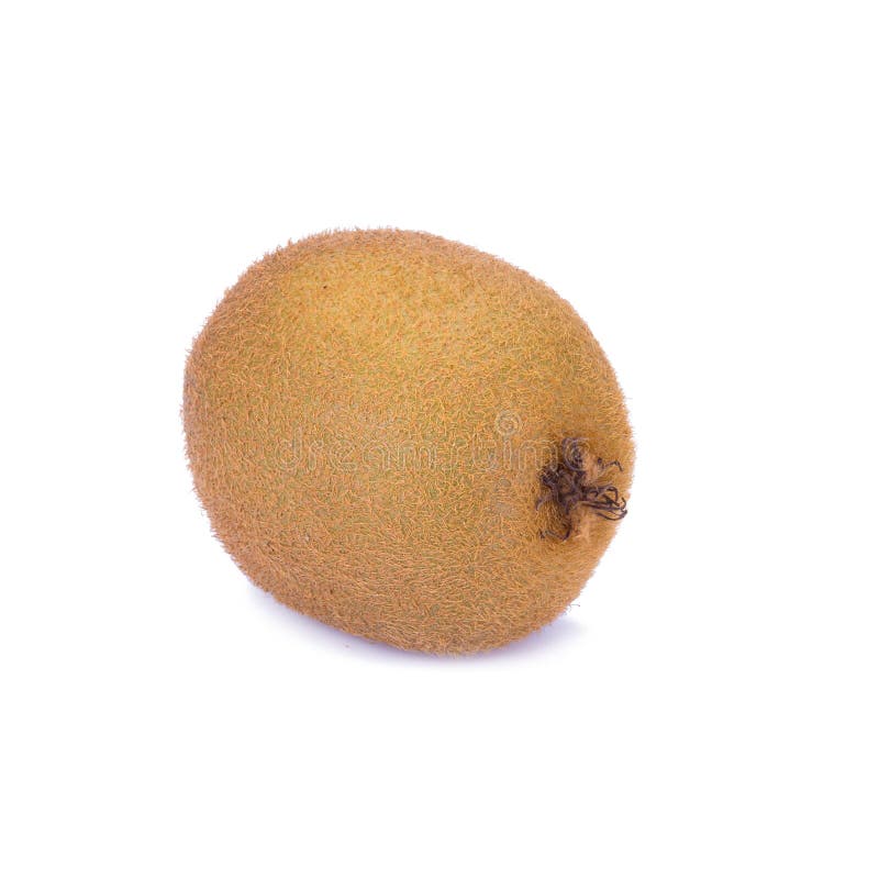 Whole Kiwi Fruit and His Sliced Segments Isolated on White Stock Photo