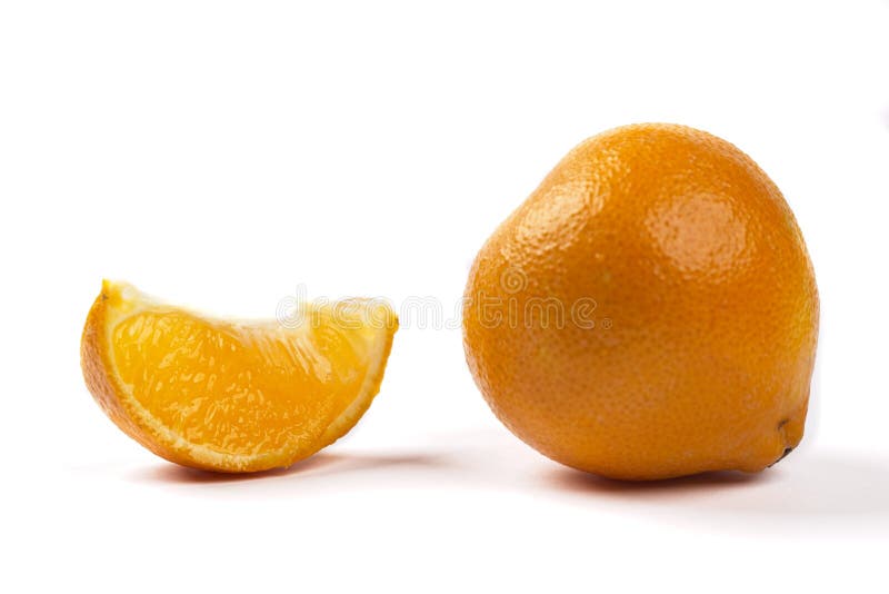 Whole Orange and an Orange Slice Stock Photo Image of natural