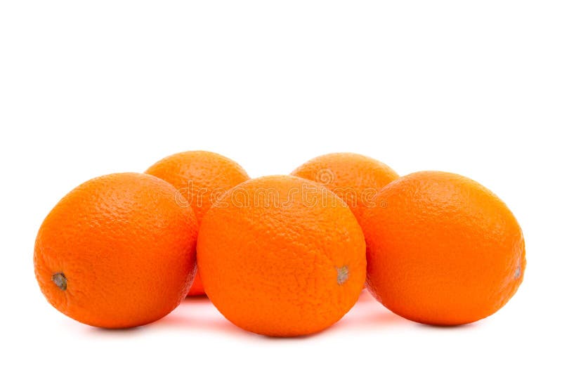 Whole Oranges On A White Background Stock Image Image Of Fresh