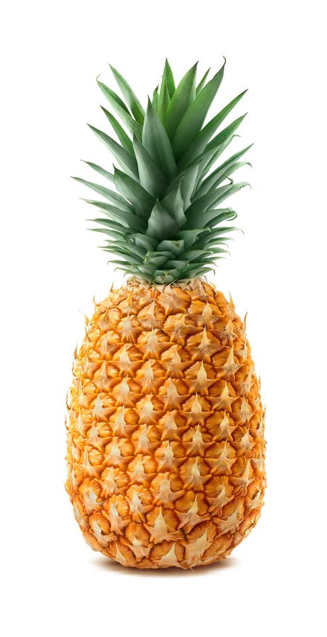 Whole pineapple isolated on white background
