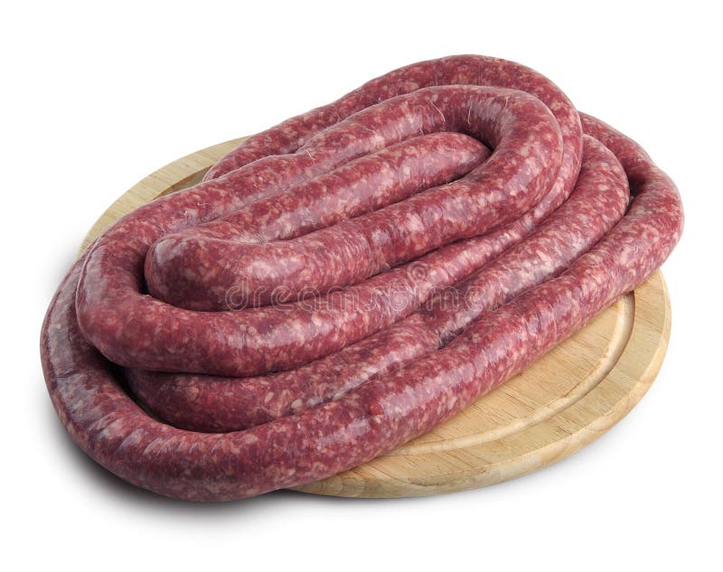 Whole Sausage on Chopping Board Stock Image Image of italian, board