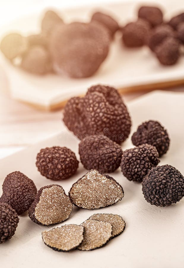 Whole and Sliced Black Truffle Stock Photo Image of truffle, luxury