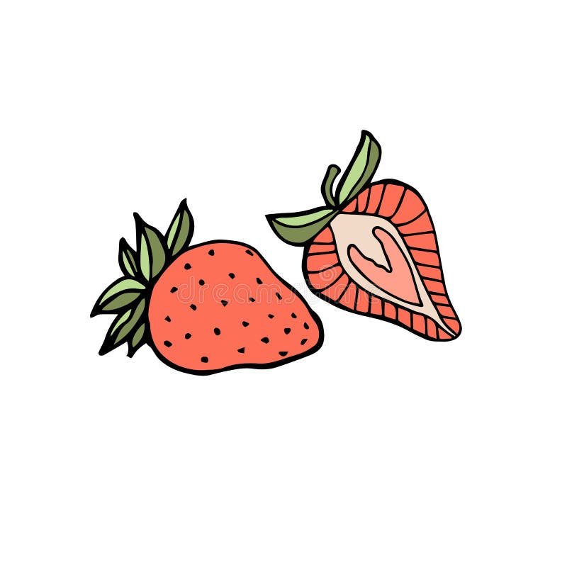 Sliced Strawberries Stock Illustrations – 418 Sliced Strawberries Stock ...