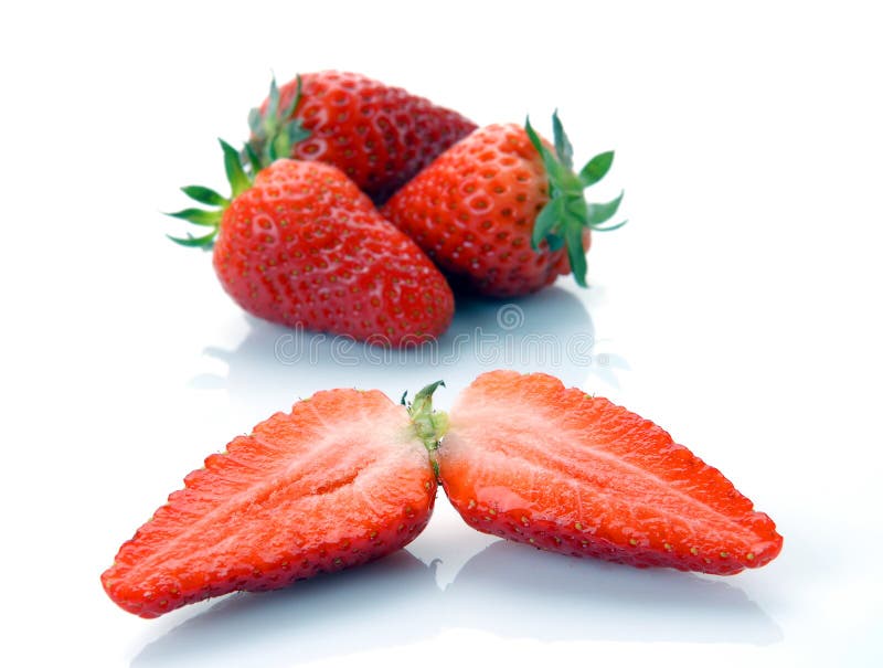 The Whole Strawberry And Half Picture. Image 9407669