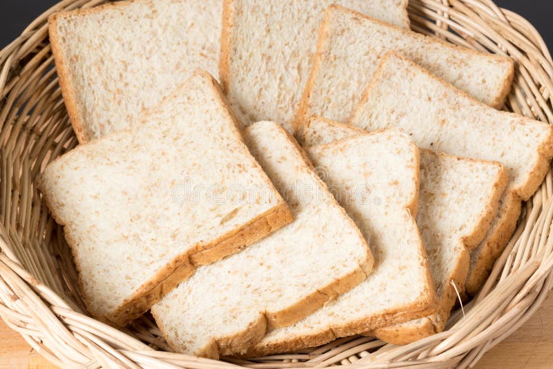 Whole Wheat Bread in Basket Stock Photo Image of bakery, nutrition 61407642