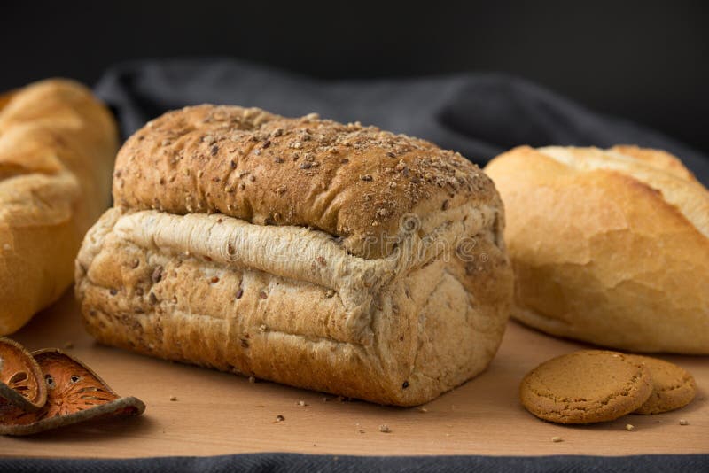 Whole Wheat Bread French Baguette Stock Image Image of golden, eating