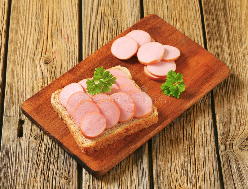 Whole Wheat Bread with Sliced Sausage Stock Image Image of breakfast