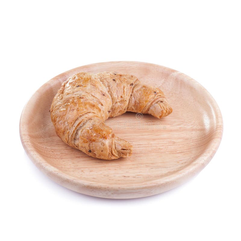 Whole Wheat Croissant Isolated on White Background Stock Image Image