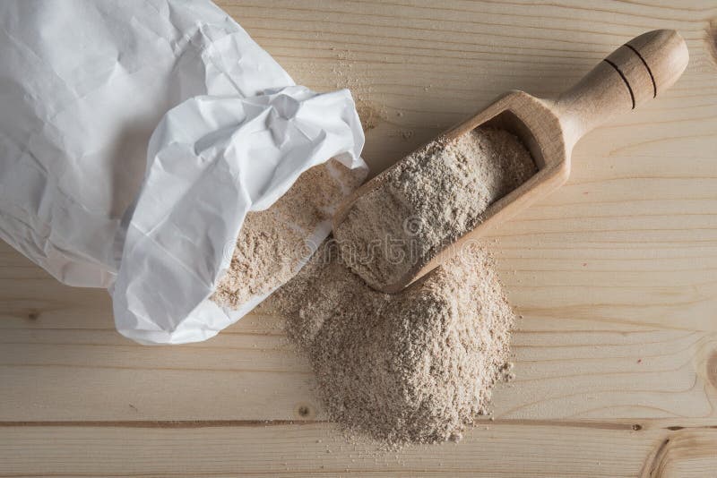 Whole Wheat Flour on Table Top royalty free stock photo Whole Wheat Flour on Table Top royalty free stock photo