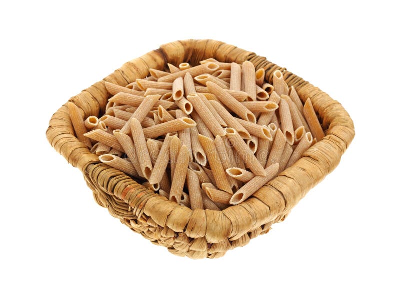 Whole Wheat Pasta Basket stock photo. Image of food, pasta 23281300