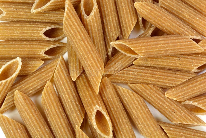Whole Wheat Penne Rigate Pasta Stock Image Image of ingredient