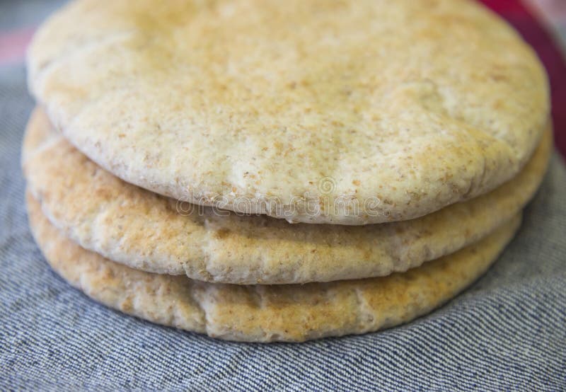 Whole wheat pita bread stock photo. Image of eastern 183533090