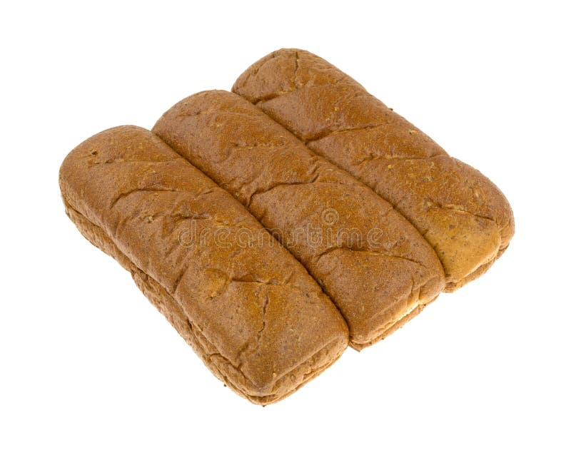 Whole Wheat Sub Rolls on a White Background Stock Photo Image of brown, three 48756648