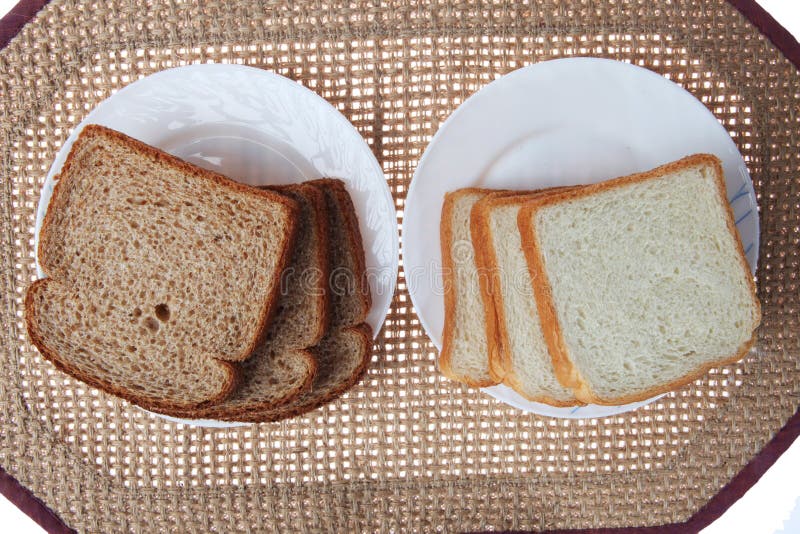Brown Vs. White Bread, Pasta, Rice And Flour Stock Photo Image of