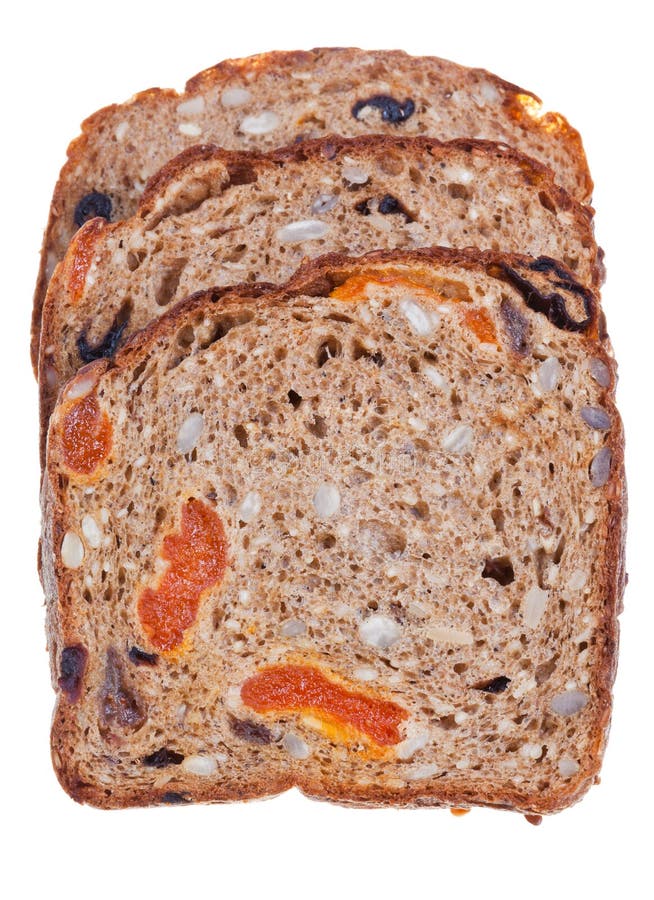 Wholegrain Bread with Dried Fruits Stock Image Image of apricot, bran