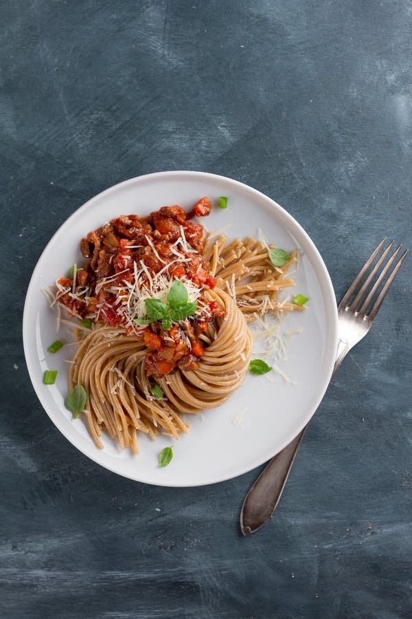 Wholegrain pasta spaghetti stock image. Image of tasty 66198627