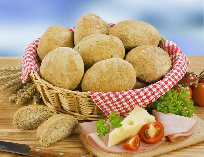 Wholemeal bread buns