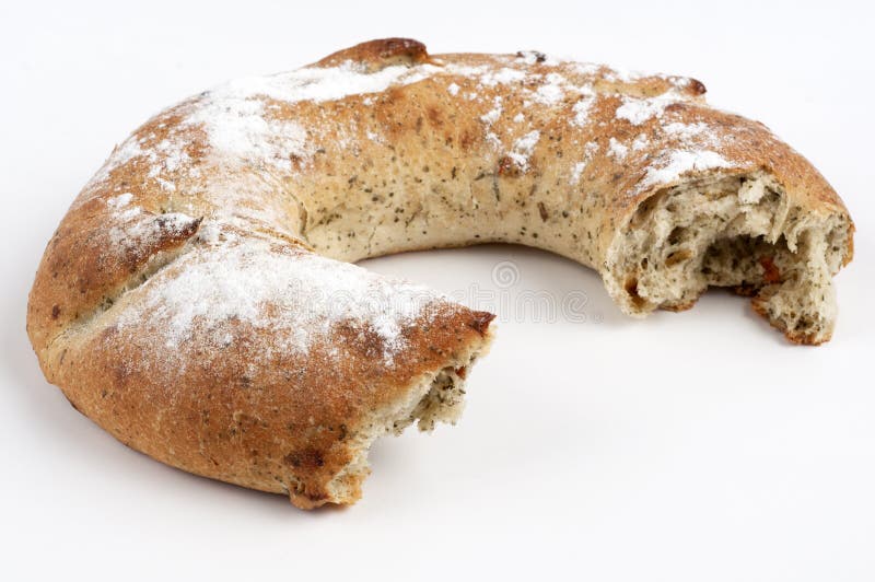 Wholemeal bread piece royalty free stock photography