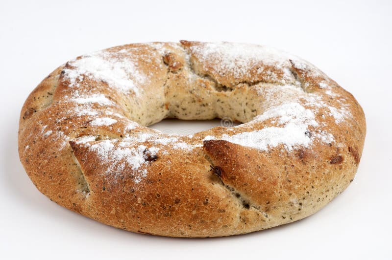 Wholemeal round bread royalty free stock images