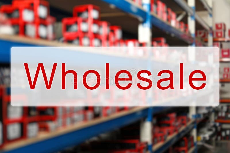 Wholesale Business. View of Shelving Unit with Merchandise at Warehouse