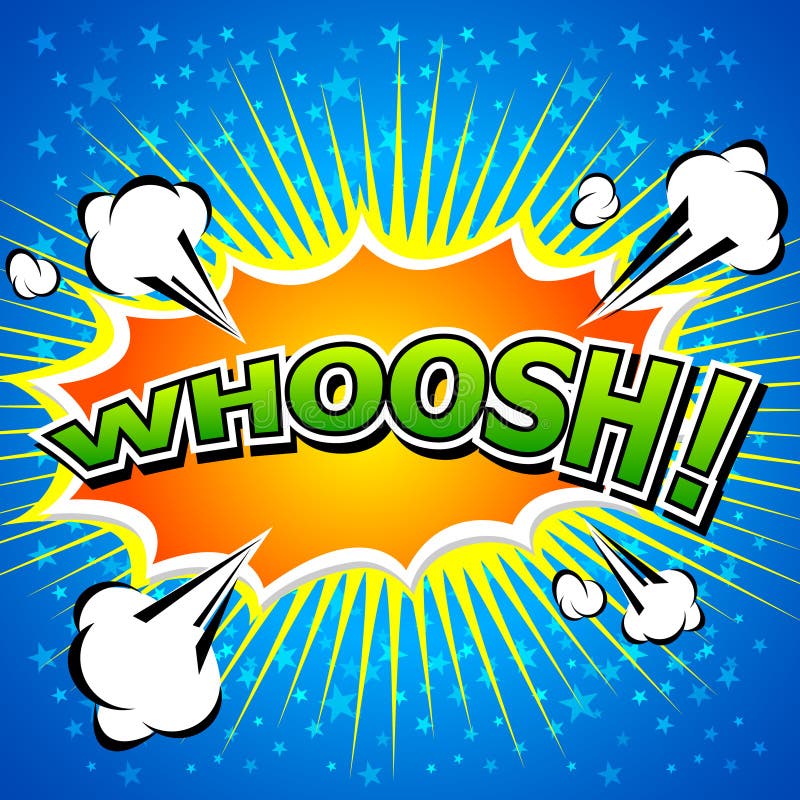  WHOOSH  Comic Speech Bubble Cartoon Stock Vector 