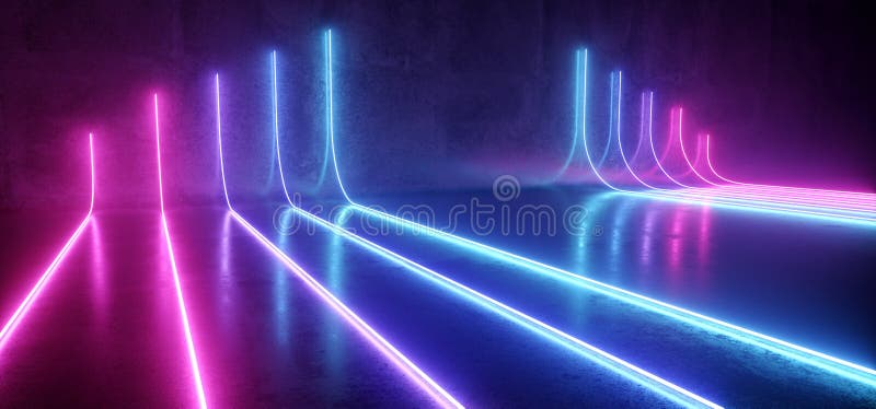 Wi concretos reflexivos da sala da fase vazia moderna futurista da ficção científica ilustração royalty free Wi concretos reflexivos da sala da fase vazia moderna futurista da ficção científica ilustração royalty free