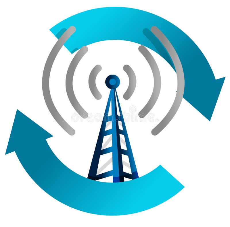 Wi-FI-Kontrollturmschleife-Abbildungauslegung lizenzfreie abbildung