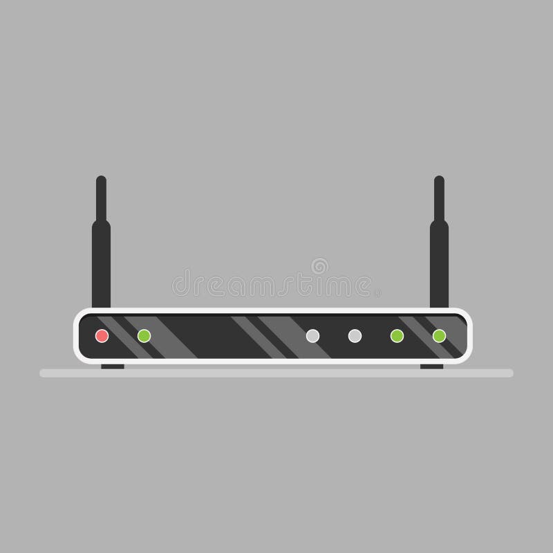 Wi-Fi router isolated on grey background