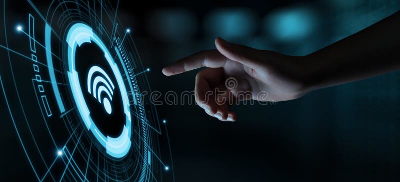 Wi Fi wireless concept. Free WiFi network signal technology internet concept royalty free stock photos