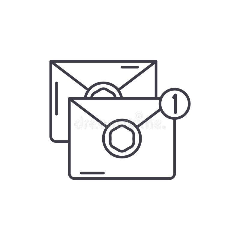 Wiadomości linii ikony pojęcie Wiadomości wektorowa liniowa ilustracja, symbol, znak ilustracja wektor Wiadomości linii ikony pojęcie Wiadomości wektorowa liniowa ilustracja, symbol, znak ilustracja wektor