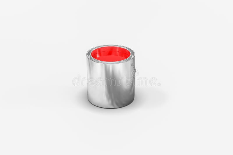 Wiadro farba z białym tłem, 3d rendering ilustracji Wiadro farba z białym tłem, 3d rendering ilustracji