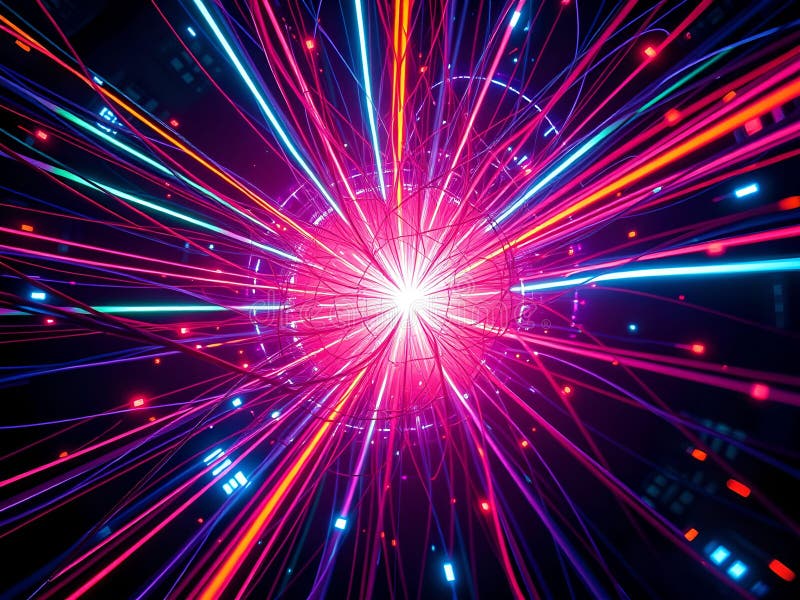 Wibrator Neon Vortex : Surrealizm UltraHD SciFi z technologią HyperDetailed Reflections i Deep Shadows royalty ilustracja