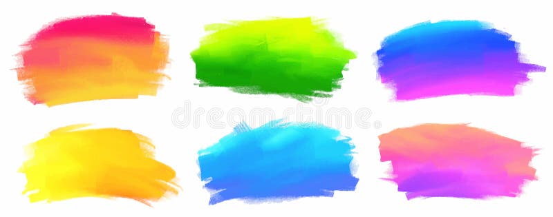 Wibrujący widmo barwi wektorowe akrylowej farby plamy royalty ilustracja Wibrujący widmo barwi wektorowe akrylowej farby plamy royalty ilustracja