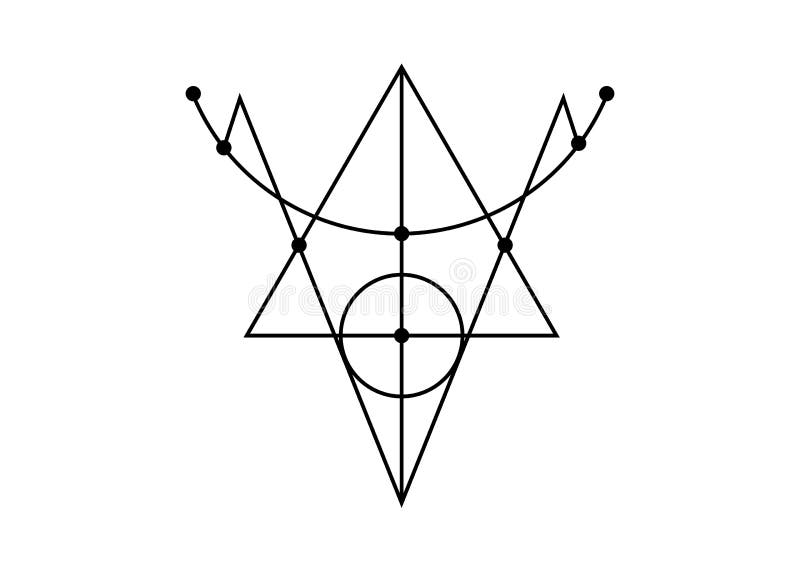 Sigil of Protection. Magical Amulets. Can be used as tattoo, logos and prints. Wiccan occult symbol, sacred geometry, isolated