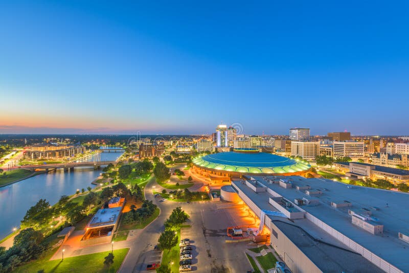 Wichita, Kansas, USA Downtown Skyline