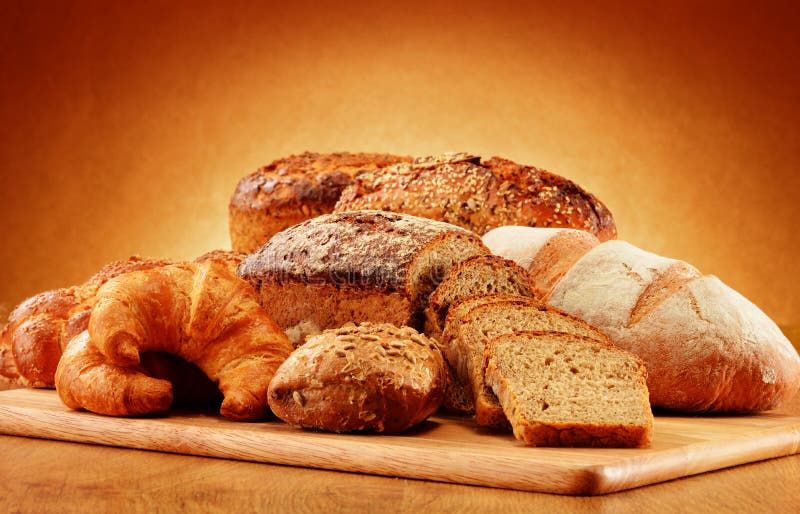 Basket of bread stock photo. Image of wicker, loaf, bread 45210