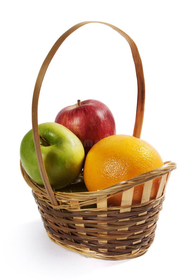 Wicker basket with fruit. stock photo. Image of grapefruit 55144552
