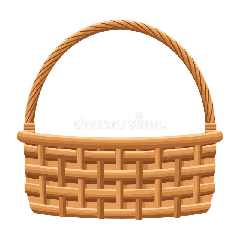 Wicker basket icon stock vector. Illustration of craft 145303828