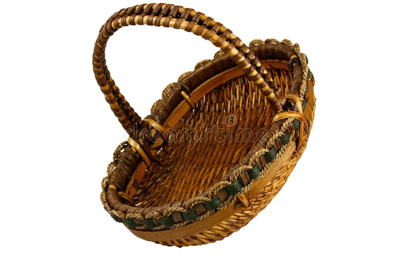 Wicker basket with path