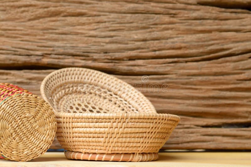 Stack of Wicker Baskets on White Stock Photo Image of round, basket
