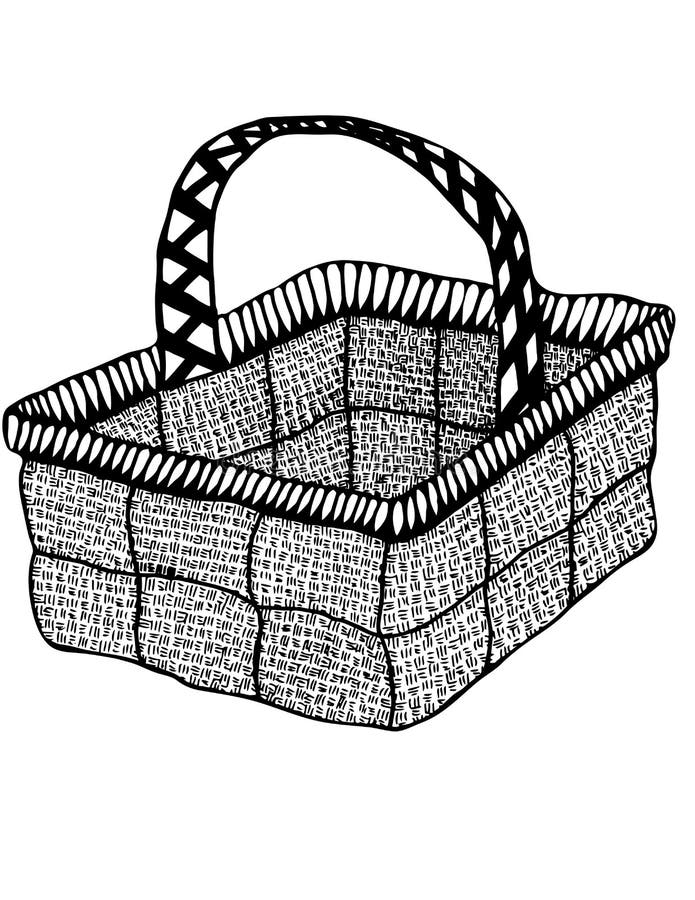 Wicker Basket Stock Vector Image 42380745