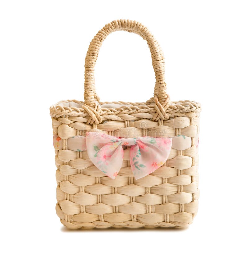 Wicker beach bag