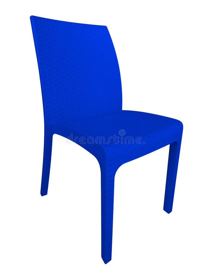 Wicker chair - blue royalty free stock images