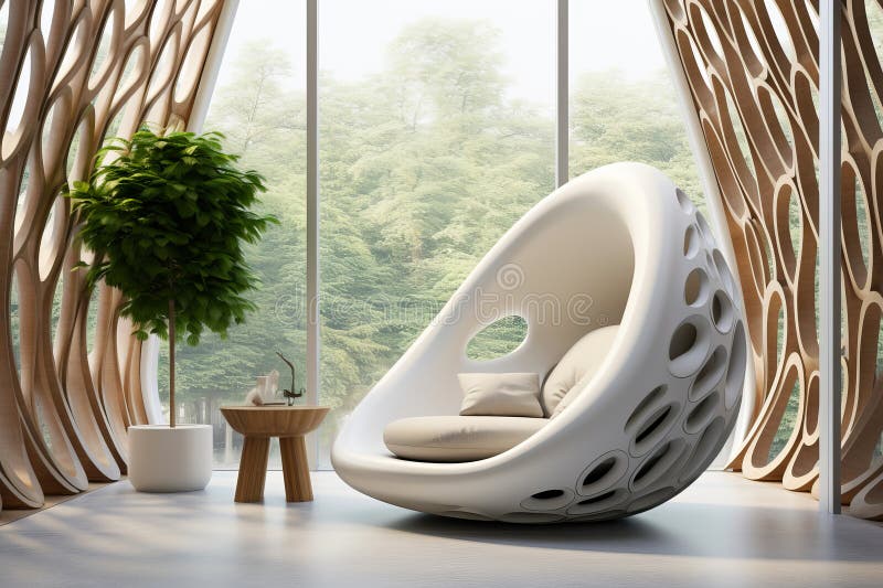 Modern Wicker Cocoon Chairs