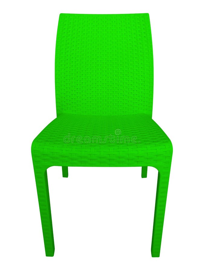 Wicker chair - green royalty free stock photos