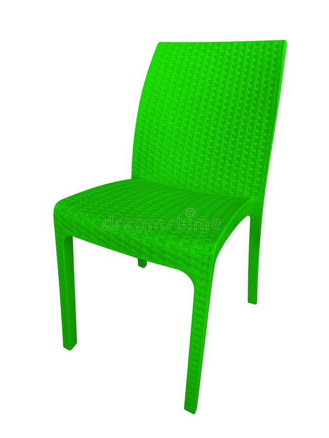 Wicker chair - green royalty free stock photo