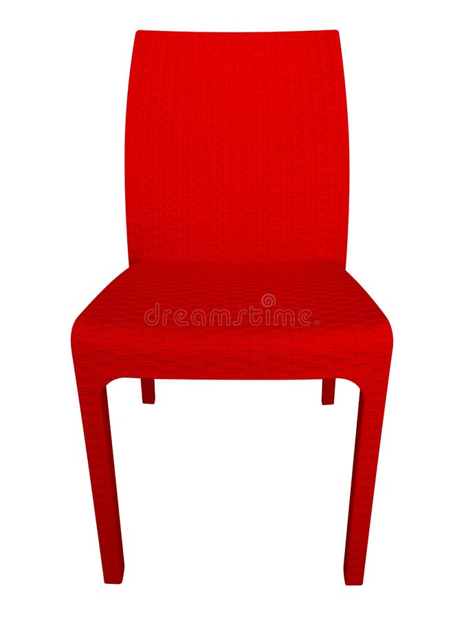 Wicker chair - red stock photo