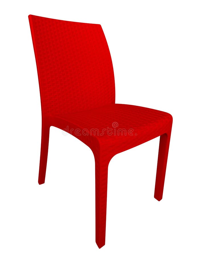 Wicker chair - red royalty free stock photos