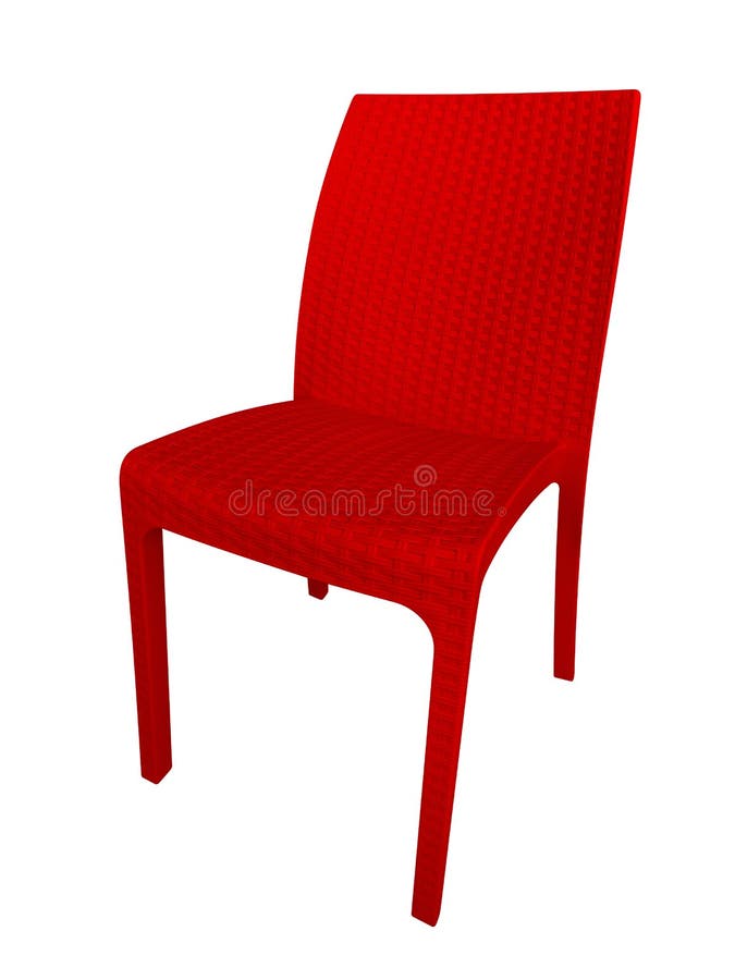 Wicker chair - red royalty free stock photography