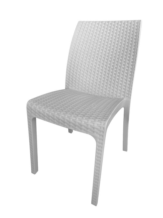 Wicker chair - white stock photos